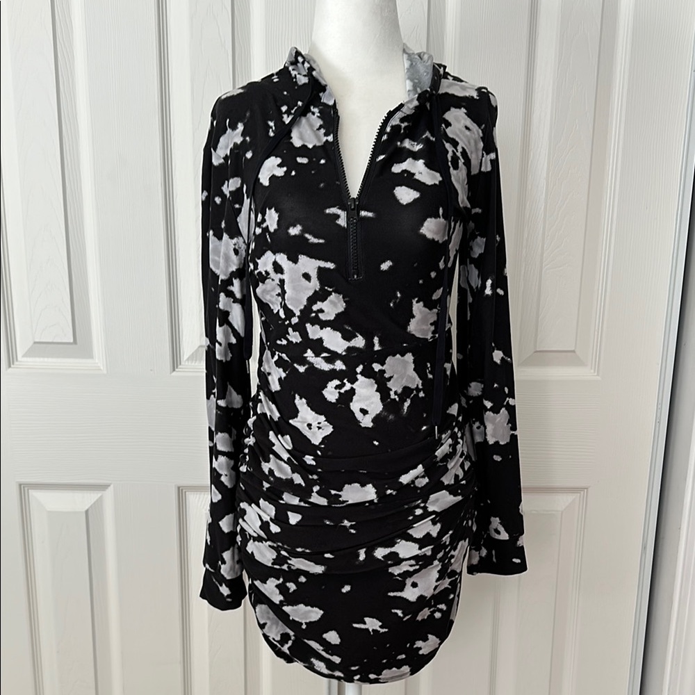 Black and White Patterned Dress